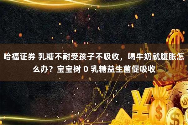 哈福证券 乳糖不耐受孩子不吸收，喝牛奶就腹胀怎么办？宝宝树 0 乳糖益生菌促吸收